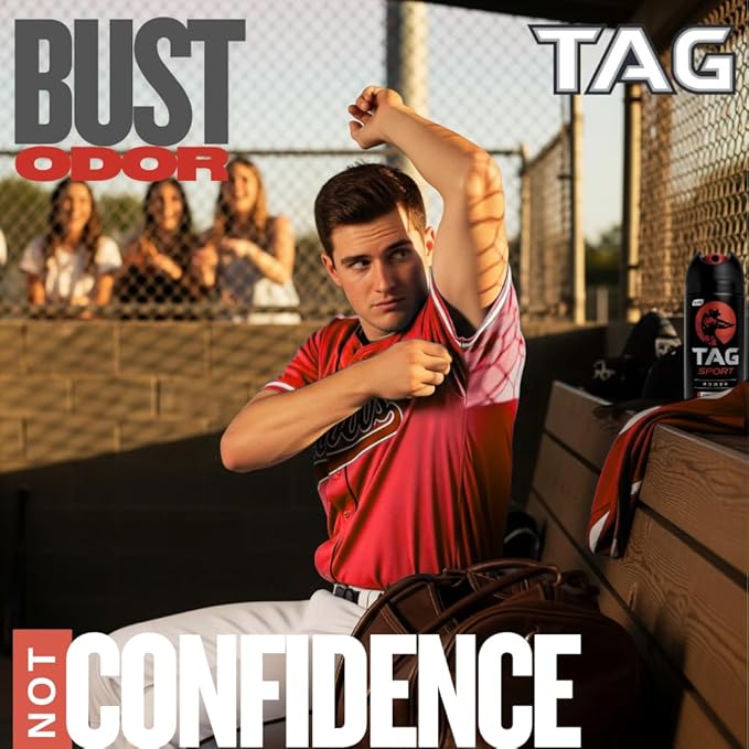 TAG Body Spray for Active Men - Power Scent, Long Lasting Men’s Fragrance, Strong Protection, Cologne Fragrance and Deodorant Spray in One; 3-Pack of 3.5 Oz Sprays (10.50 Ounces)