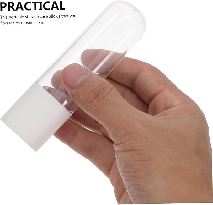 Travel Flosser Tip Cover Case Portable Plastic Toothbrush Holder for Electric Flosser Nozzle Storage
