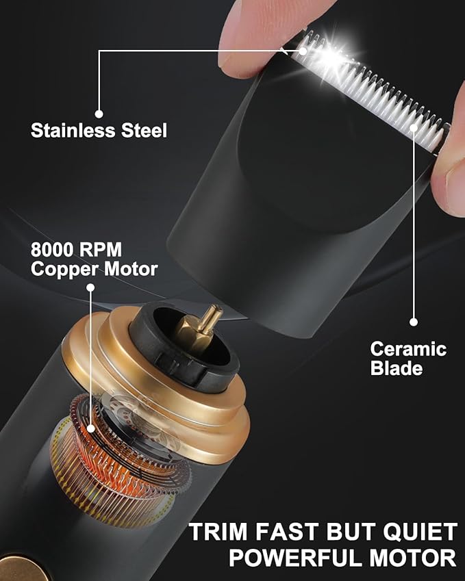 Manscape Body Hair Trimmer for Men-3 in 1 Electric Razor Groin Groomer,IPX7 Waterproof,Versatile Hair Trimmer for Ball/Pubic/Chest/Beard/Nose,USB-C Rechargeable,Gifts for Him Dad