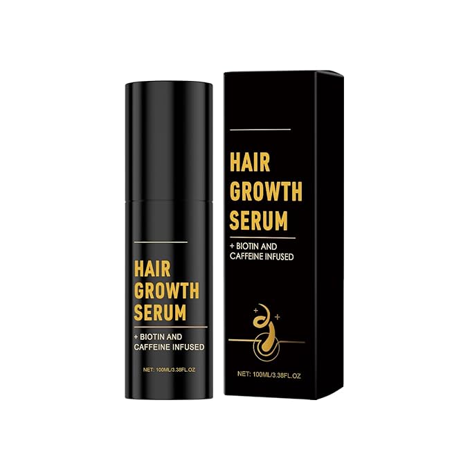 Hair Growth Serum with Biotin, Caffeine and Ginger, Thickening Spray for Women and Men, Natural Anti-Thinning Formula for All Hair Types, 100ml
