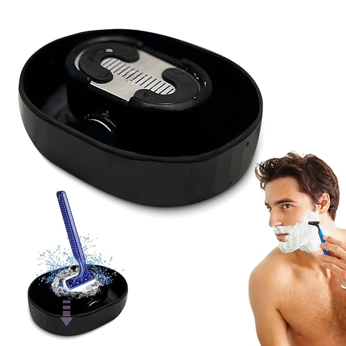 Razor Rinser - Razor Rinser Cleaner,Men's Shaving Razor Rinser Cleaner,Portable Razor Rinser for Shave,Applies to Most Hand Shavers,Quick Cleaning,Say Goodbye to Clogged Razors and Dirty Sinks (1Pcs)