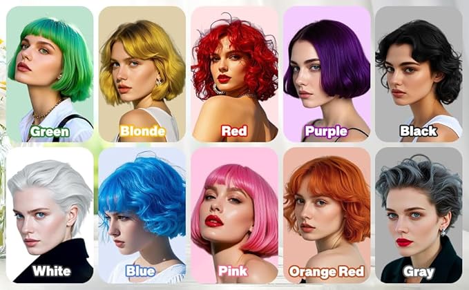 Hair Spray,Hair Color Spray Dye,Grey Temporary Hair Color Dye for Kids Women Men,Hairspray Color Pomades,Washable Color HairSpray for Party, Cosplay,Halloween,Christmas. (Green)