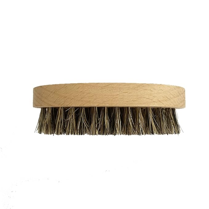 For Facial Hair Boar Bristle Beard Brush Oval Wood Handle Beard & Mustache Brush Massage Comb Men Beard Grooming Tool