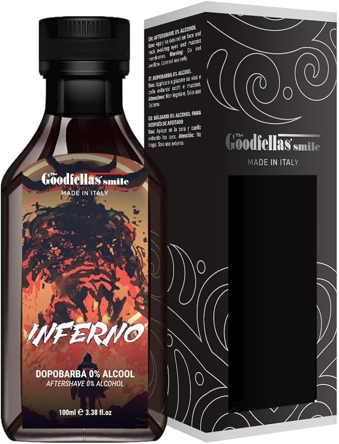 The Goodfellas' smile, INFERNO Tallow Shave Soap and Afltershave Splash Bundle, Made in Italy