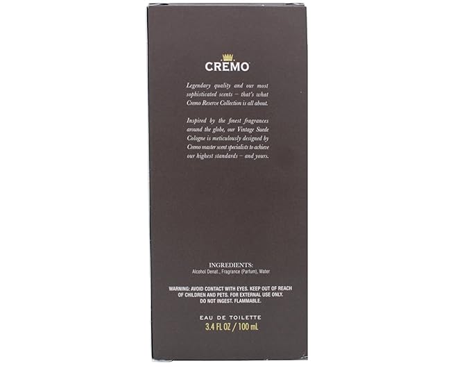 Cremo Cologne for Men, Reserve Collection, No. 21 Bold Exotic, Vintage Suede, 3.4 fl oz (Pack of 2)