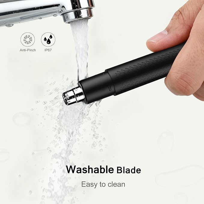 2-in-1 Visual Ear Wax Removal & Nose Hair Trimmer, 1296P HD Ear Cleaner with AI Eardrum Alert, Smart Anti-Pinch, 360° Rounded Blades, IP67 Waterproof, APP Visual Camera for Men, Women & Family Use