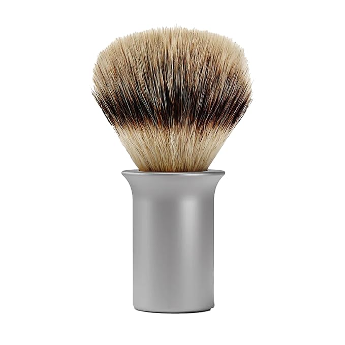SUPPLY Silvertip Synthetic Shaving Brush for Men – Dense Synthetic Fibers, Thick Lather, Classic Matte