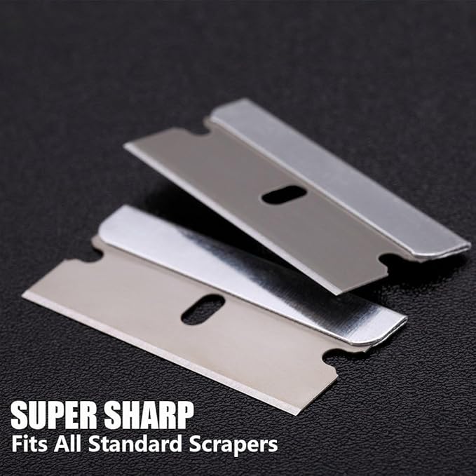 REXBETI 800PCS Single Edge Razor Blades, Industrial Scraper Razor Blades, Replacement Box Cutter Blades, Suitable for Removing Labels, Decals, Stickers