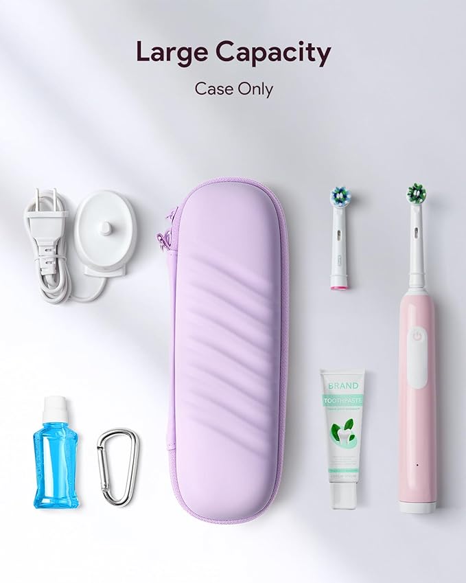 Electric Toothbrush Case for Oral-B Pro/iO/Philips Sonicare, Waterproof Traveling Toothbrush Storage Bag with Mesh Pocket Covers Protection