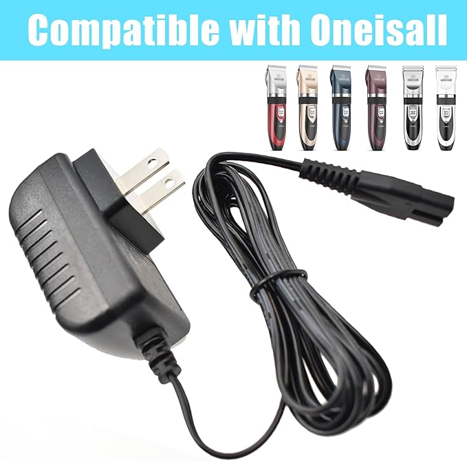 Charger Fits oneisall Low Noise Dog Clippers, Replacement Charger Cord Compatible with SUPRENT Hair Clippers