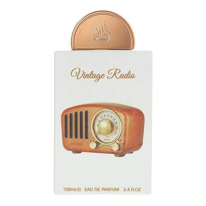Lattafa Pride Vintage Radio for Unisex Eau de Parfum Spray, 3.4 Ounce / 100 ml