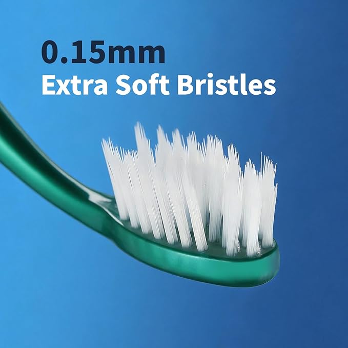 Extra Soft Toothbrushes for Adults, Cross Bristles, 6 Count