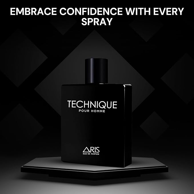 ARIS Technique Eau de Parfum – Long-Lasting Sandalwood and Woody Fragrance for Men – 100mL Perfume Spray with Bonus 15mL Perfume Sample (Randomly Selected)