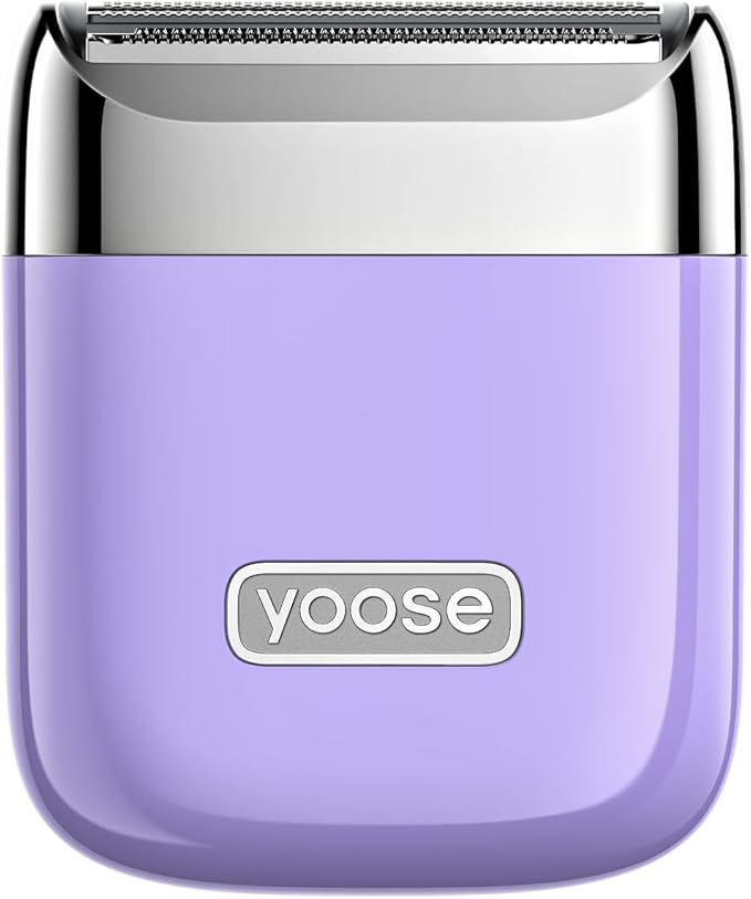yoose Electric Razors for Women, IPX7 Alloy Body Bikini Trimmer for Women (USB-C, Trimmer Comb, Multi Shaving Modes), Portable Size, Taro Purple