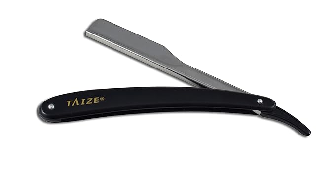 TAIZE -Professional Barber- Straight Edge Razor - Black - 6''