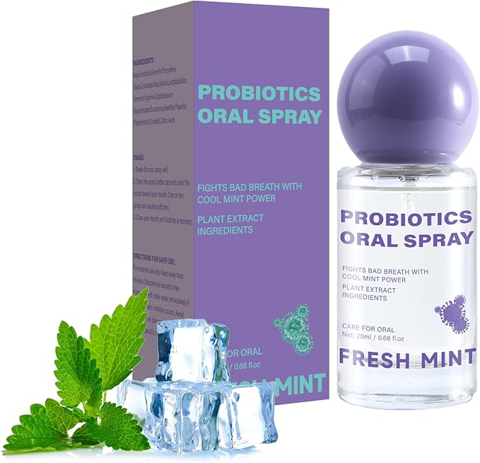 Probiotic Oral Spray for Long-Lasting Freshness, Oral Spray with Probiotics for Breath Care, Gentle, Convenient Travel-Sized Breath, 20ml/0.68oz