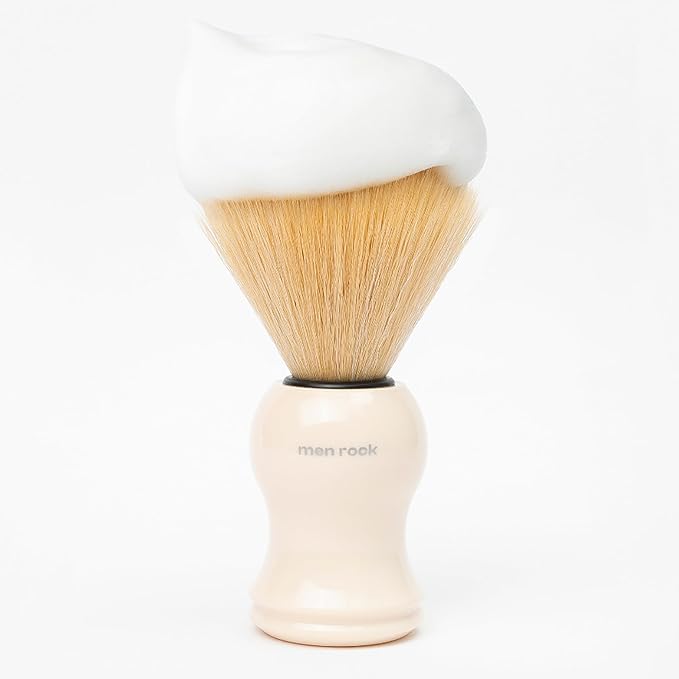 Men Rock The Brush Synthetic Bristles - Soft Bristle Shaving Brushes for Men - Synthetic Shave Brush - Men's Grooming Products - 1 Pc