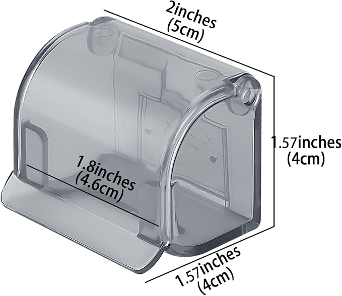 LUEXBOX 2 Pcs Plastic Razor Holders with Cover for Shower Wall, Self Adhesive Waterproof Razor Rack for Bathroom, Compatible with Fusion 5 Proglide, Mach 3 Classic(Grey)