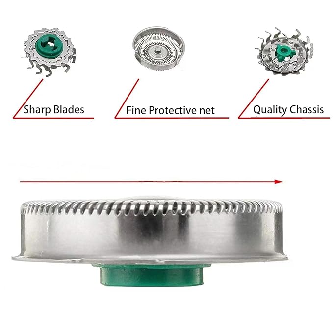SH90 Replacement Heads Compatible with Philips norelco Series 9000(S9xxx) 8000(S8xxx) Shaver, Upgrade SH90 Replacement Head Blades for Philips Shaver 9000, (sh90-6pack)