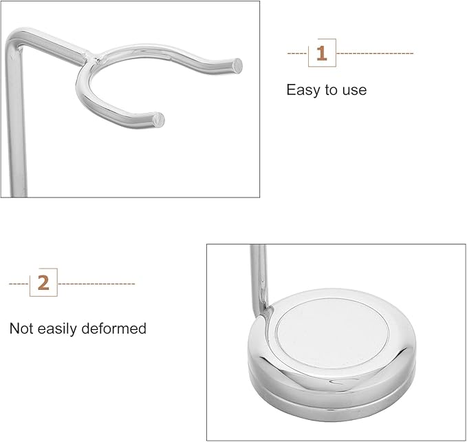 Cabilock Zinc Alloy Shaving Brush Razor Holder Stand for Men Soft Bristle Brush Rack with Base Organizer Bathroom Shaving Accessory Station for Manual Razor