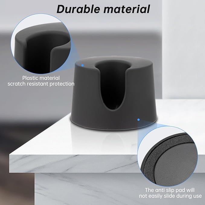 2 Pack Razor Holder Compatible with Gillette Razor, Razor Alloy Stand for Men's Razor, Razor Storage Sase Contains Drainage Hole, Scratch Proof, Suitable for Various Razor Handles, Black