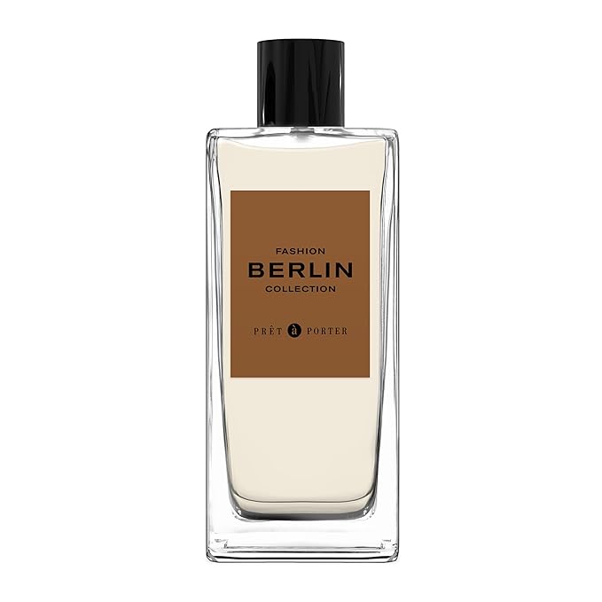 Pret à Porter City Collection Berlin Eau de Parfum for Men 3.4 fl oz (Pack of 1), An Intriguing Ambery Fougère Fragrance, Notes of Black Pepper, Cedarwood, and Vanilla, Long Lasting Fragrance