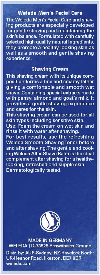 Weleda Shaving Cream, 2.5 Fluid Ounce