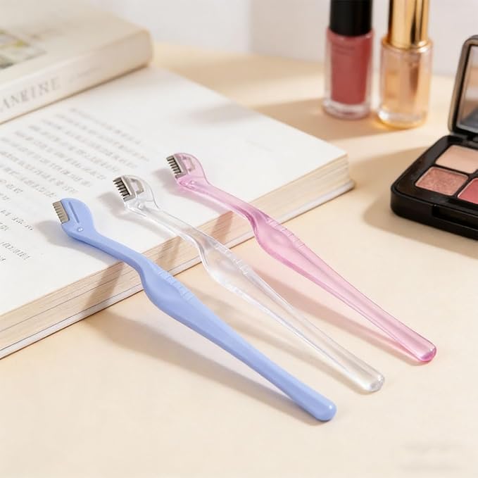 6Pcs Eyebrow Razor Mini Trimmer Portable Mini Eyebrow Razor Trimmer Face Razors Eyebrow Shaver For Facial Hair Lip with Safety Cap for Facial Hair Lip, Makeup Face Care Tools