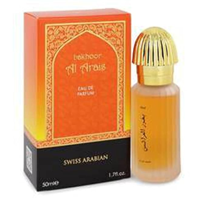 Swiss Arabian Bakhoor Al Arais - Cologne For Men and Women - Floral, Woody Fragrance - Top Notes of Rose, Hyacinth, Green, Peach, and Pepper - 1.7 oz