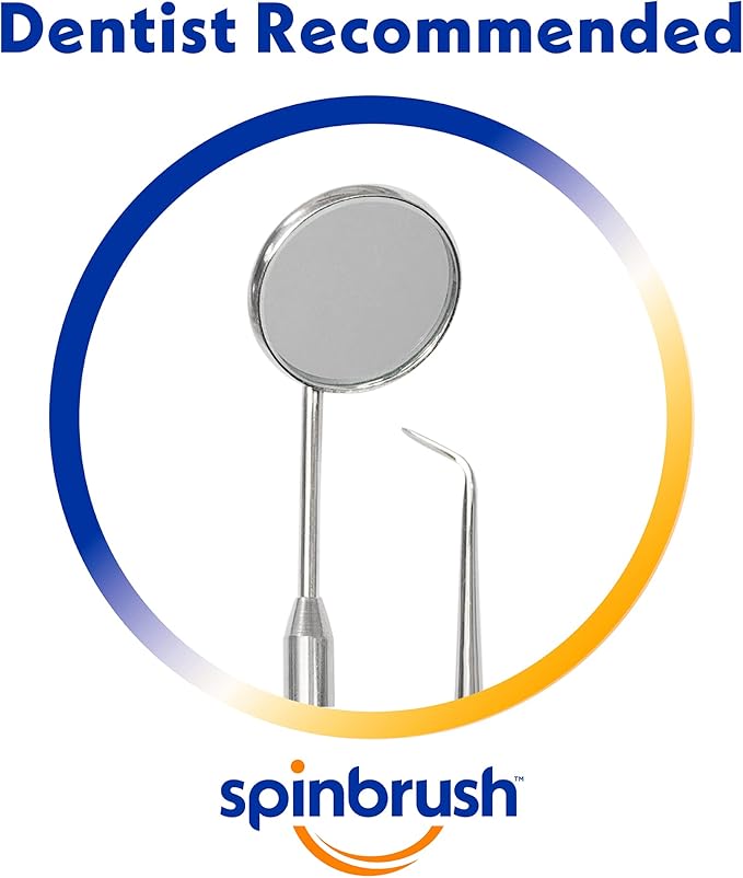 Spinbrush PRO CLEAN Battery Powered Toothbrush, Soft Bristles, 1 Count, Gold or Blue Color May Vary