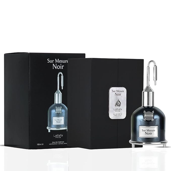 Lattafa Pride Sur Mesure Noir Eau de Parfum for Men - 100ml (3.4 oz) | Dark, Spicy & Woody Cologne | Intense, Long-Lasting Masculine Scent