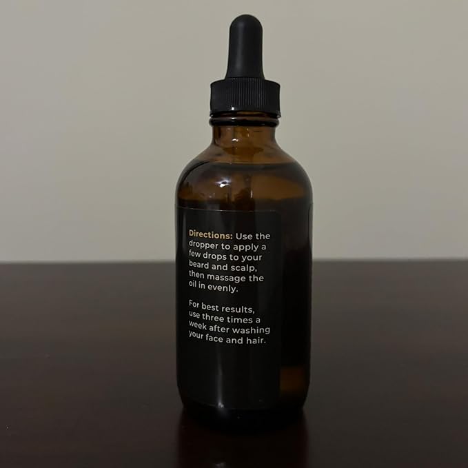 Beard & Scalp Oil – Nourishing Hair & Beard Oil with Avocado, Jojoba & Rosemary Oils – Promotes Growth, Soothes Itchiness & Dryness – 4 fl oz(120ml)