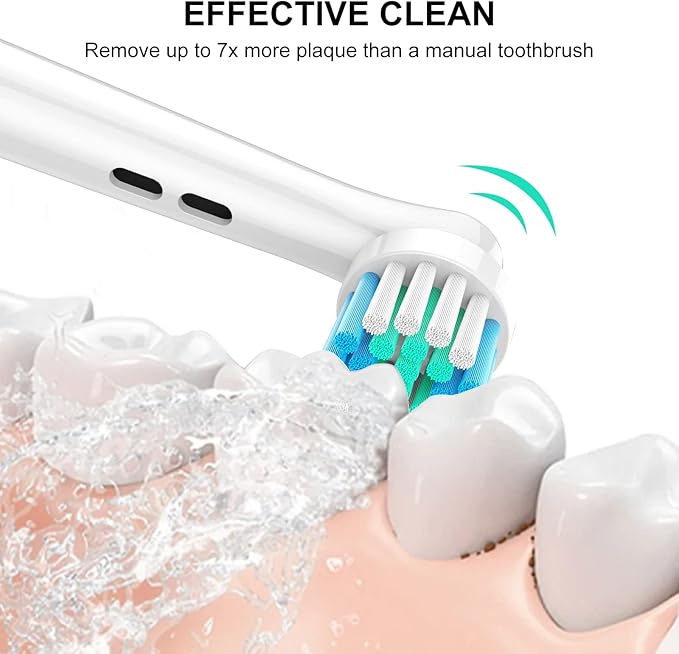 Toothbrush Heads for Oral B, 8 Pack Precision Clean Electric Toothbrush Replacement Heads Medium Soft Dupont Bristles Replacement Toothbrush Heads for Oral Health and Plaque Removal