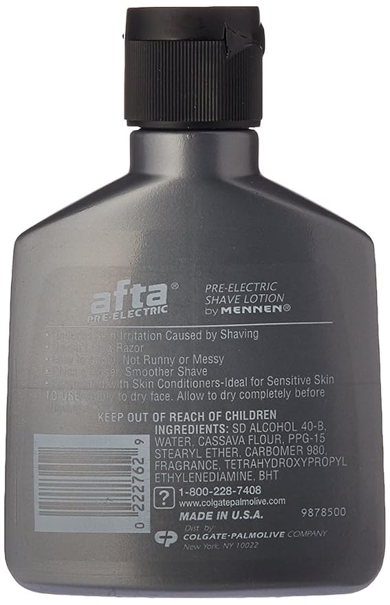 AFTA Shave Lotion with Skin Conditioners, Pre-Electric by Mennen, Original, Not Greasy, Oil Free, 3 FL OZ - 4 Pack