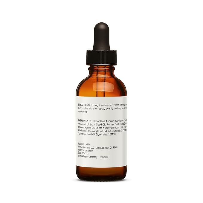 Cremo Beard Oil, Revitalizing Cedar Forest, 1 fl oz - Restore Natural Moisture and Soften Your Beard To Help Relieve Beard Itch