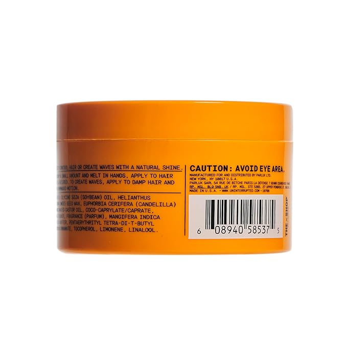 The Shop by LeBron James Men's Smoothing Hair Pomade, Medium Hold & Natural Finish with Mango Seed Extract, Tames Frizz & Adds Shine, Ideal for All Hair Types, Moisturizing & Non-Flaking, 3.4 Fl Oz