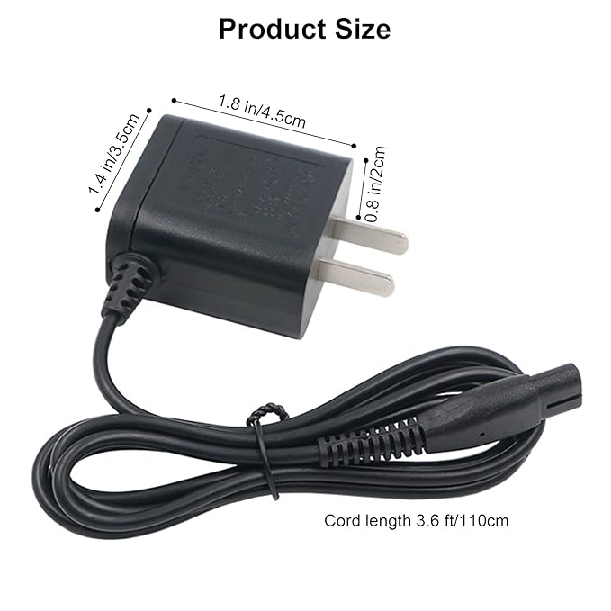 LinMei Adapter Power Cord 4.3V Compatible with Philips Norelco QP2520/90 QP2520/70 QP2520/72 A00390 BT3206 Electric Shaver Multigroom Beard Trimmer Adapter Power Charging Cord