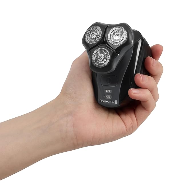 Remington Balder™+ Head Shaver 3 Dual-Track Cutting Heads Multi-Directional Pivot 45 Minute Run Time 100 Percent Waterproof Complete Grooming Kit with Beard Trimmer Nose and Ear Trimmer