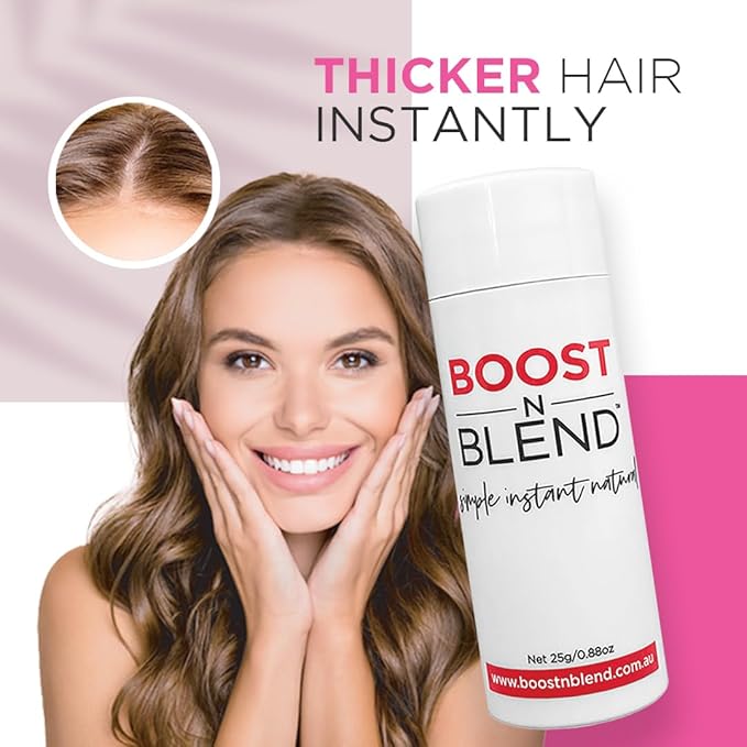 Boost N Blend Scalp Hair Concealer, Powder, Female Cotton Hair Fibers for Thinning & Visible Scalp - Volumizer for Women (25g/0.88oz)