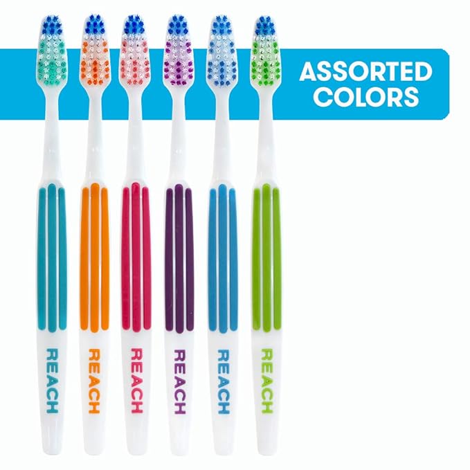 REACH Advanced Design Toothbrushes, Soft, 2-Count (Pack of 6)