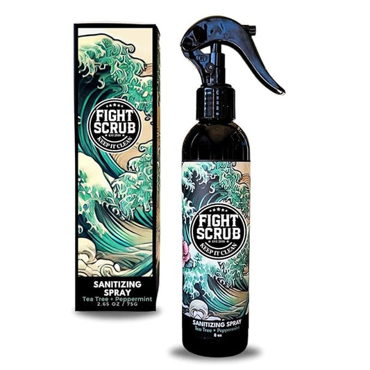 Deodorizing Spray – Refreshing Body & Gear Spray for Wrestlers, MMA, Jiu-Jitsu & Athletes – 8oz Bottle (Peppermint + Tea Tree)