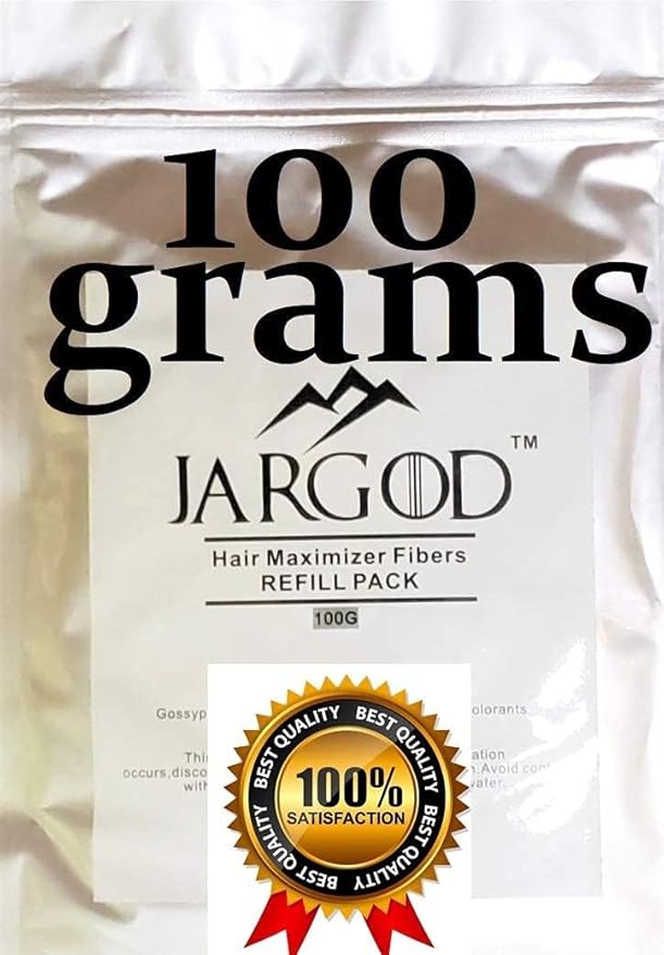 100 Gram Hair Building Fibers -- Refill Your Existing Fiber Bottle - Hair Filler Fibers - Hair Loss Concealer For Thinning Hair by JARGOD (Gray)