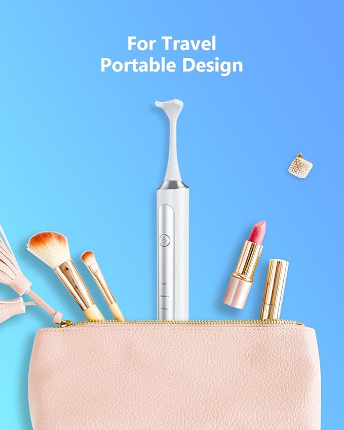 Rechargeable Electric Flosser – 4-Speed Dental Flosser with 60 Heads & Tongue Cleaner – contactless Charging Base for Adults & Kids – Dentist-Approved Gum Care & Water Flosser Alternative