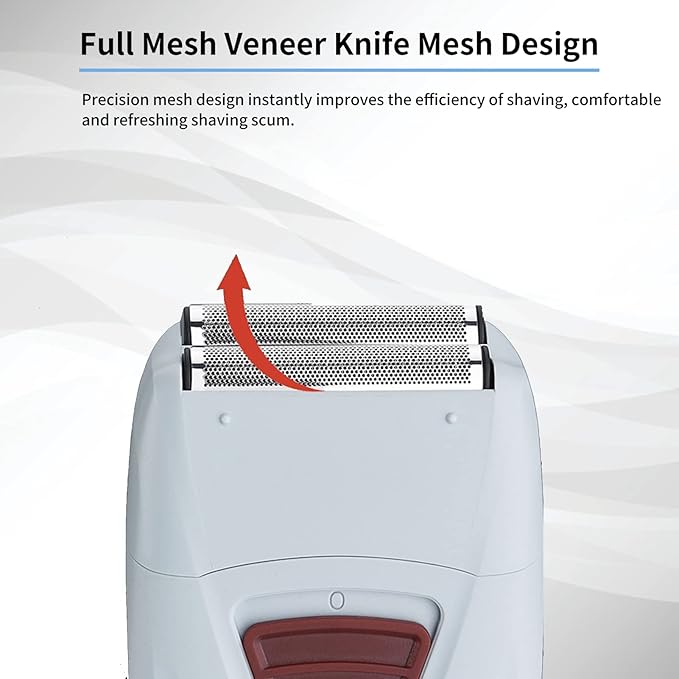 Electric Double Foil Shaver, Cordless 2-in-1 Hair Trimmer, Multifunctional Grooming Tool