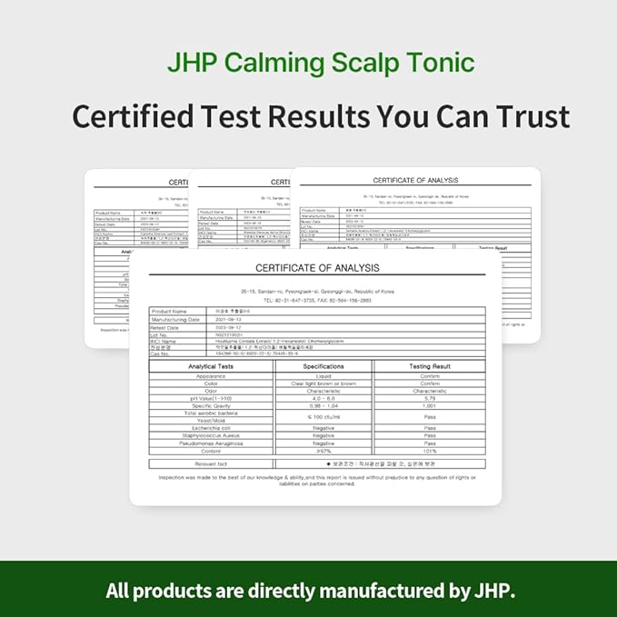 JHP Calming Scalp Tonic , Dandruff-prone, Dry, Oily, Itchy scalp care, Moisture care, 100ml K-Beauty