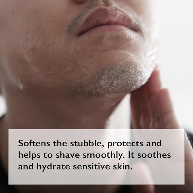 Cica Shaving Gel, Transparent, non-foaming soothing gel, enriched with Centella Asiatica, Aloe Vera and Panthenol for Skin Protection for all sensitive type skin 8.45 oz