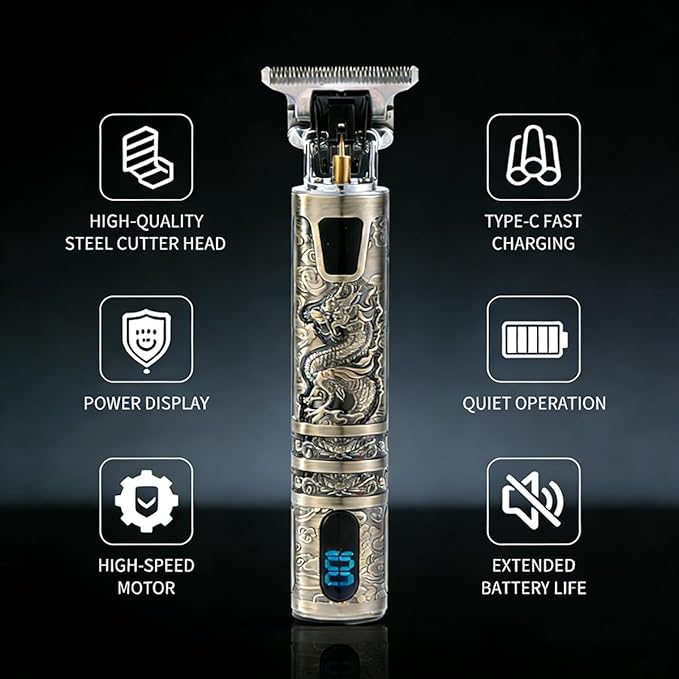 Hair Clippers for Men, Beard Trimmer for Mens, Cordless Electric Hair Trimmer, Rechargeable Beard Trimmer Shaver, Professional Electric Hair Clipper Set for Family,Gifts for Men