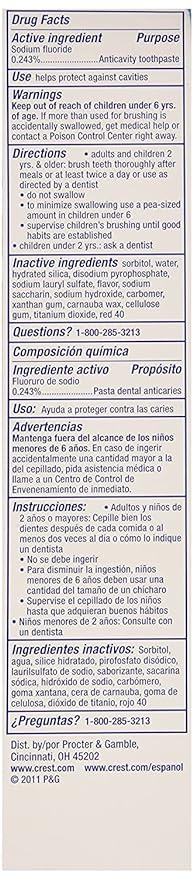 Crest Cinnamon Toothpaste, 6 Ounce, Pack of 2