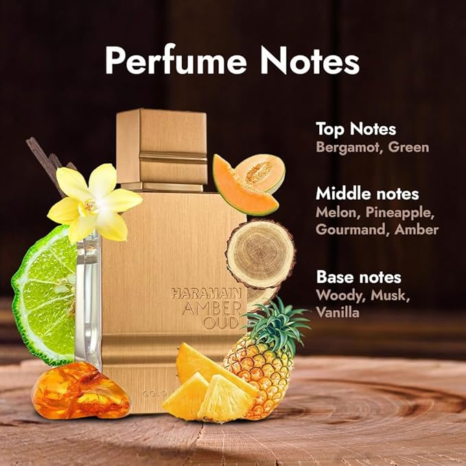 Al Haramain Amber Oud Gold Edition - Arabian Perfume for Women and Men Unisex - Long Lasting Amber - 2 oz