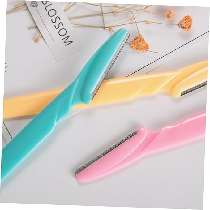NOLITOY 24pcs Facial Hair Trimmer Eyebrow Razor Shaver Professional Styling Tool Compact for Travel Random Color